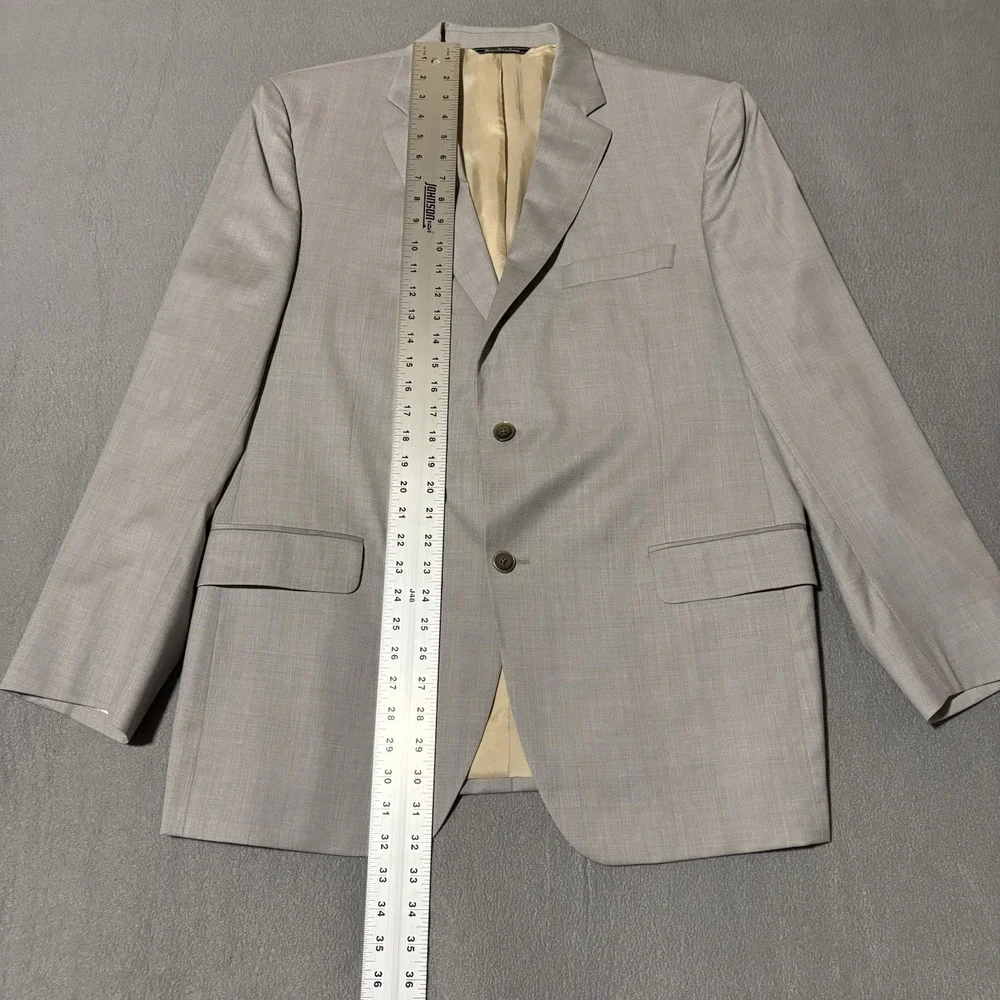 Loro Piana Blazer 44R Light Gray Super 120'S Wool Canada Saks Fith Ave Jacket